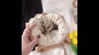 Elena Handbags Floral Knitted Bucket Bag with Tassel