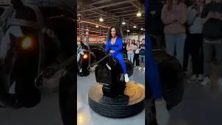 She Screamed Nonstop on the Black Horse&hellip; This Ride Went Wild 😱🔥 #gymshorts #funny  #youtubeshorts
