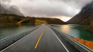 Norway 4K DC Norway Truck Driving RV17 Jektvik-Utskarpen Volvo FH540 iSave 8x4 Tridem Part 4/4