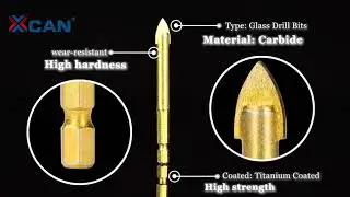 Tungsten Carbide TCT Glass Drill Bits Set Titanium Coated Power Tools Accessories Wall