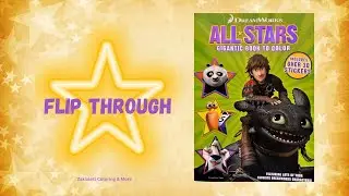DreamWorks All Stars Gigantic Book to Color by Bendon #coloringbookflipthrough