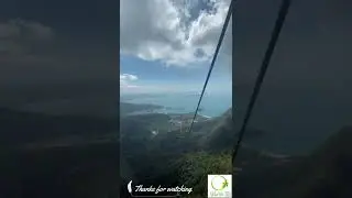 Beautiful thrill nature rope car edge to edge