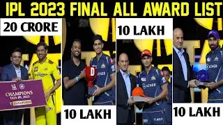 IPL ALL Awards 2023, Emerging Player, Fair Play Award, Best Catch