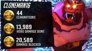 Cloneman16 Carry Winston - 44 elims! 13k dmg! [ Overwatch Season 26 Top 500 ]