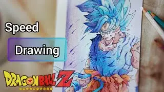 Drawing Goku SSJ | Dragon Ball | Speed Drawing Goku SSJ Blue dibujando a Goku vs Broly #drawing