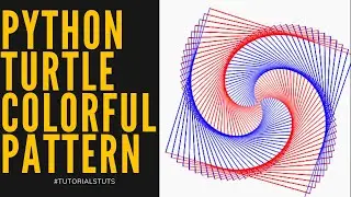 Spiral Pattern in Python Turtle | Python turtle graphics tutorial