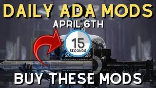 Daily Reset Ada-1 Mods (April 6th) | GET THE MODS YOU ARE MISSING IN DESTINY 2