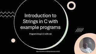 Strings (Character arrays) in C with examples, Declaration of char arrays and initialization