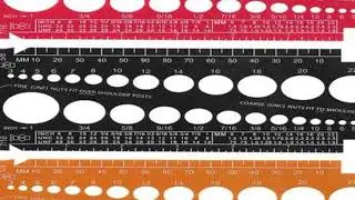 Portable Nut And Drill Bit Thread Checker Screws Measuring Imperials Tool ,Standard Metric Imperials