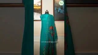 Bloom &ndash; Brocade & Chiffon Fusion/thrayadesigns#salwarmaterials #churidharmaterial #brocadecrepe