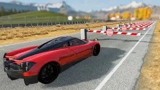 Cars VS Numerous Road Barriers! 🔥 BeamNG Drive Sect