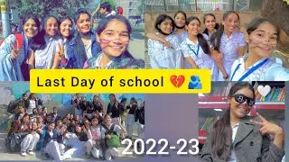 SCRIBBLE DAY 2022-23|| Farewell  || Last day of school|| #school #12thclass #firstvlog