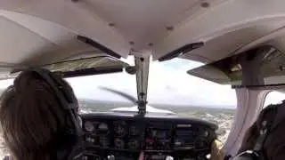 Gusty Takeoff from KFMY in a Piper Archer (PA28)