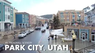 Park City Utah // 4K Walking Scenery // Main Street Loop // Treadmill Video // No mid roll ads!