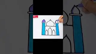 How to Draw a Masjid #mosque #drawing #masjid #kidsdrawing #kidsart #shorts #subscribe &hearts;️