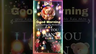 Good Morning My Love 💖 | I Love You Jaan | Cute Teddy Status 🧸