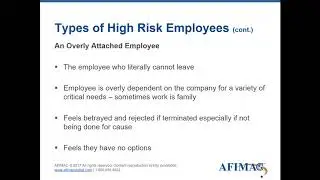 High-Risk Terminations - Proven Techniques to Reduce the Risk to You and Your Organization