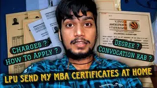 Finally LPU Send My MBA Degree Certificates at My Home Through Post 🤩 || Is it Safe & How To Apply 🤔