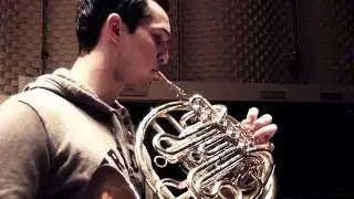 BSO Principal Horn Nicolas Fleury practising Britten