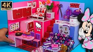 DIY Miniature House|how to House HOT vs COLD Style hello kitty