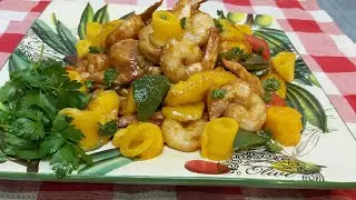 Stir Fry Shrimp With Mango, My Version.