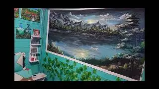 Well done!! Menyulap ruangan kecil menjadi   mini artstudio, akhirnya selesai juga muralnya. 