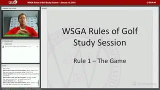 WSGA Rules of Golf Study Session - January 15, 2016 Part 2 of 2
