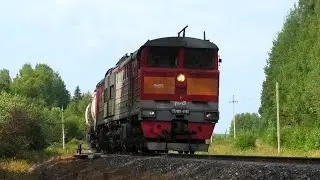 2ТЭ10У-0191 с грузовым поездом
