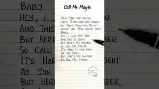 Carly Rae Jepsen - Call Me Maybe (Lyrics) 📞                   #callmemaybe #carlyraejepsen #lyrics