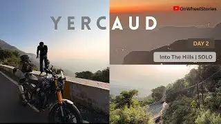 Yercaud Day 2 Vlog 🏞️ | Speed 400 Solo Trip | Waterfall, Viewpoints & Cafes
