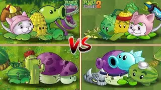 PVZ FUSION VS PVZ 2 - 4 Plant Team Vs Zombie Team - p40 - Who will win ? #gameplay #plantsvszombies2