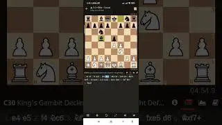 KING'S GAMBIT DECLINED at chess blitz online.