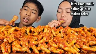 MUKBANG CEKER MERCON HUH HAH ! ISTRI KANG MUNIR PALING GA BISA MAKAN CEKER