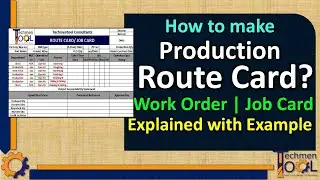 What is Production Route Card? | Work Order | Production Planning (PPC) | Explained with example