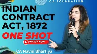 ONESHOT | INDIAN CONTRACT ACT 1872 for CA FOUNDATION BUSINESS LAWS- JUNE 23 & DEC 23