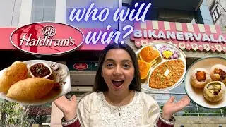 Haldiram vs Bikanerwala Taste test - Rating 5 food items from each 🤯 Indian snack Giants😳