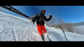 skiing Hunter Mountain with nobody else on the slopes - finding my Zen