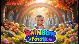 🌈 Rainbow Forest Animals: A Colorful Hide-and-Seek | Baby Learning Rhyme | Pixar-Style 3D Animation