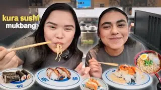 Kura Sushi Mukbang: восхитительное зрелище на конвейерной ленте.