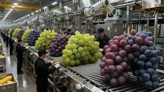 Inside a Modern California Raisin Factory: From Grape Harvest to Chocolate Coating (Full Process)