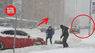 CRAZY VIDEO! Blizzard Natural Disaster in New York