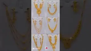 Lightweight gold Chain Necklace set designs #gold #necklace #trending #goldjewellery #shorts