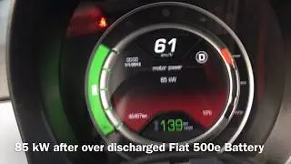 Electric Fiat 500e power test after battery repair
