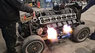 Rover Meteor Centurion V12 Panzermotor License Rolls Royce Merlin Erster Start nach Reparatur.