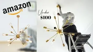 AFFORDABLE AMAZON CHANDELIER UPGRADE ON HIGH CEILINGS | LACENLEOPARD