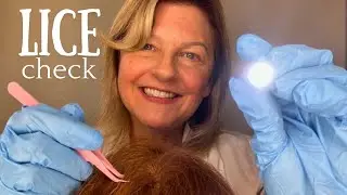 ASMR Lofi Lice Check and Removal with Spray, Tweezers,  Flashlight, Massage & Combing Through Hair 🐜