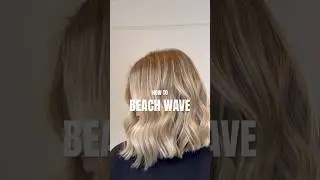 EASY how to beach wave a bob #hairtutorial #hairvideo #beachwave #haircurling