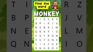 Word Search Challenge - How Fast Can You Find MONKEY #shorts #fun #viralshorts #viral