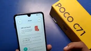 Poco C71 -  How to Insert the registered airtel sim to unlock phone