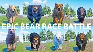 Epic Bear Speed Battle in Planet Zoo included Syrian Brown Bear,  Kurten's Polar Bear
